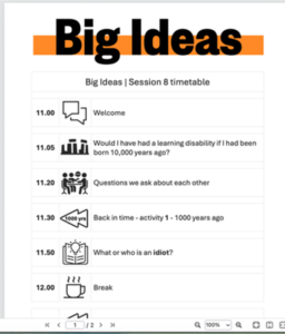 Sample of easy read materials